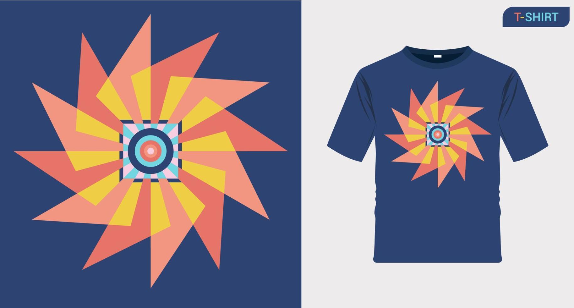 Geometric design for t-shirt. Suitable for business and printing. Pro Vector