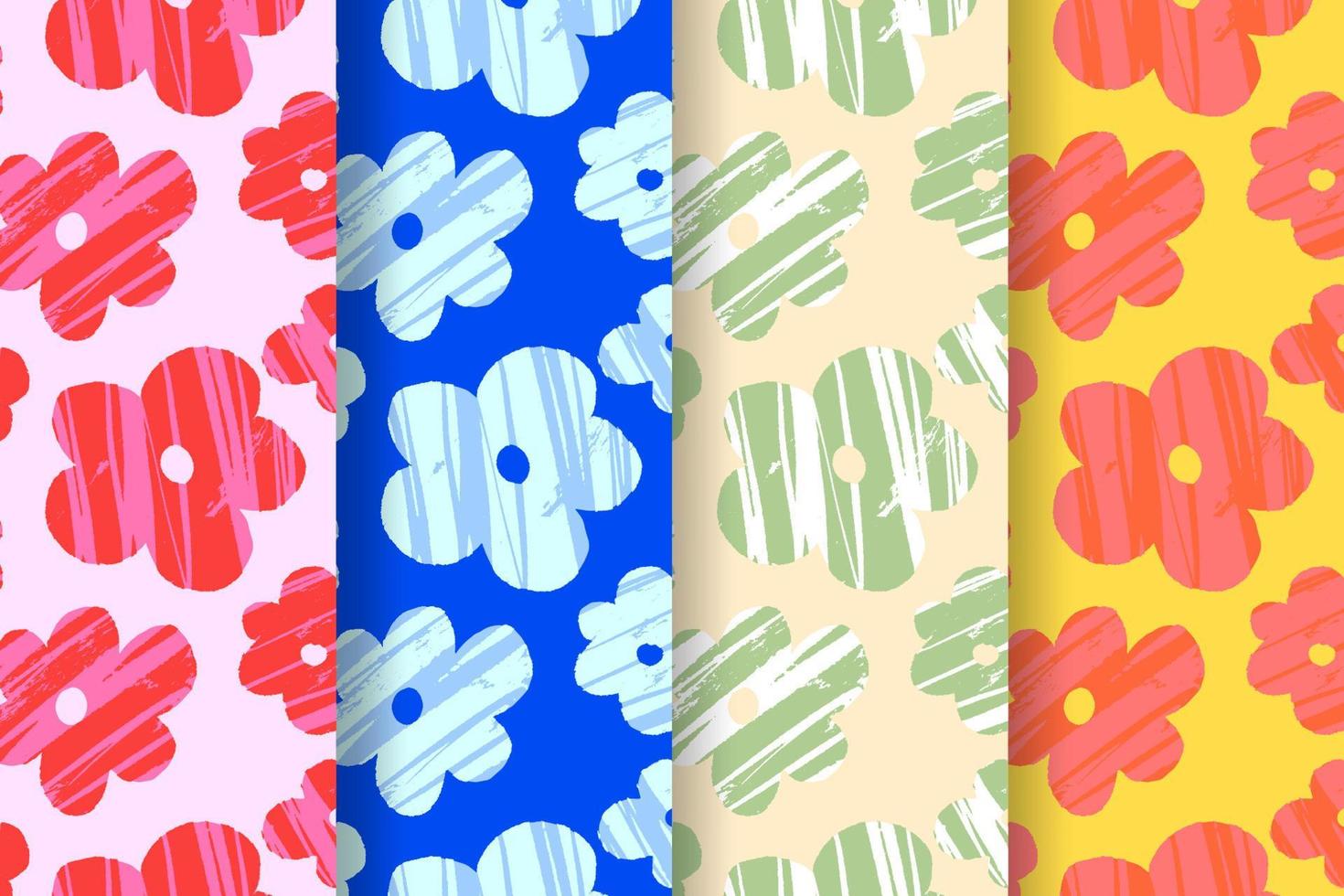 Flower Brush Pastel Pattern vector
