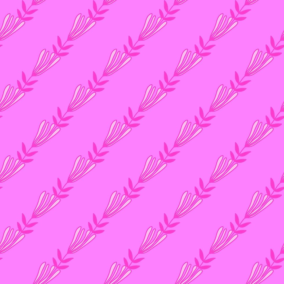 Flower seamless pattern. Abstract floral wallpaper. Doodle art style. Cute plants endless backdrop. vector