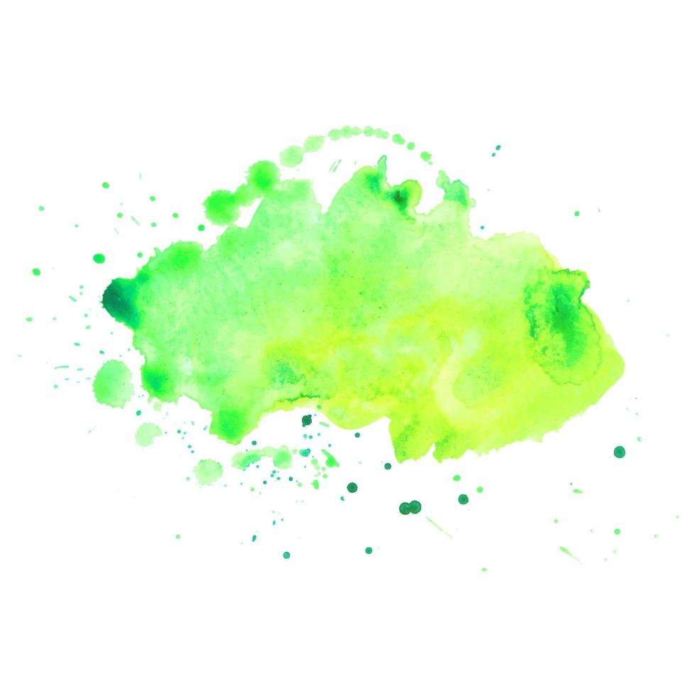 Green Abstract watercolor background. Watercolor splash vector