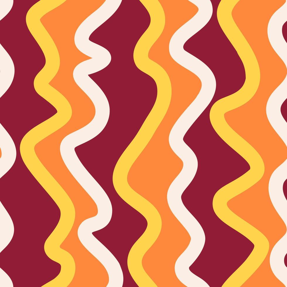 Hand drawn vertical waves seamless pattern. Creative stripes background. Abstract wavy line endless wallpaper. vector