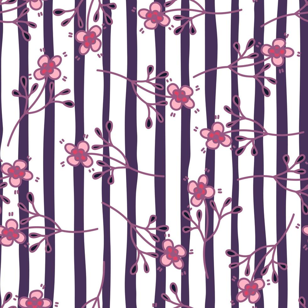 patrón sin costuras de flores vintage dibujadas a mano. papel tapiz floral simple. vector