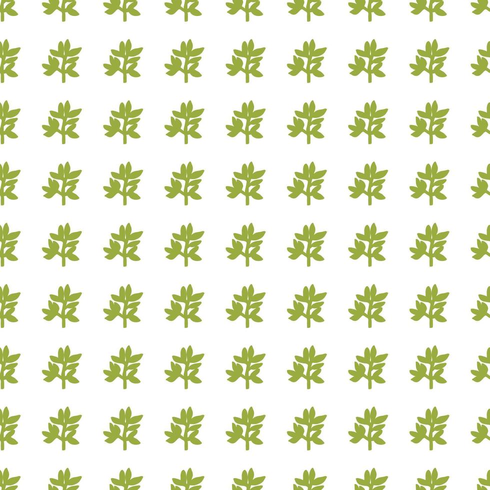 Cute strange tropical leaves seamless pattern. Naive art style. Leaf plants endless wallpaper. vector