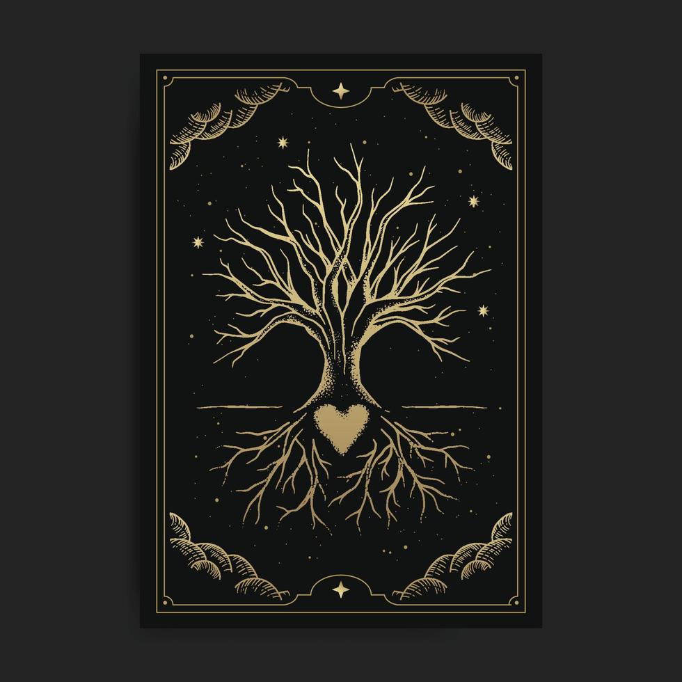Heart of a tree vector