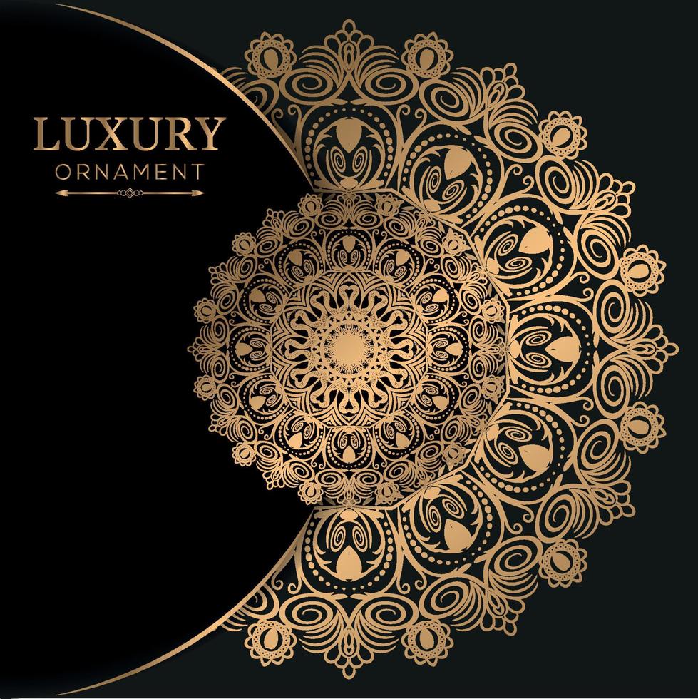 Islamic golden mandala background Free Vector