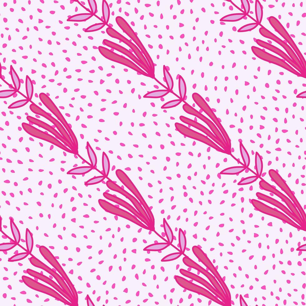 patrón sin costuras de flores. papel tapiz floral abstracto. estilo de arte de fideos. Lindas plantas interminables telón de fondo. vector