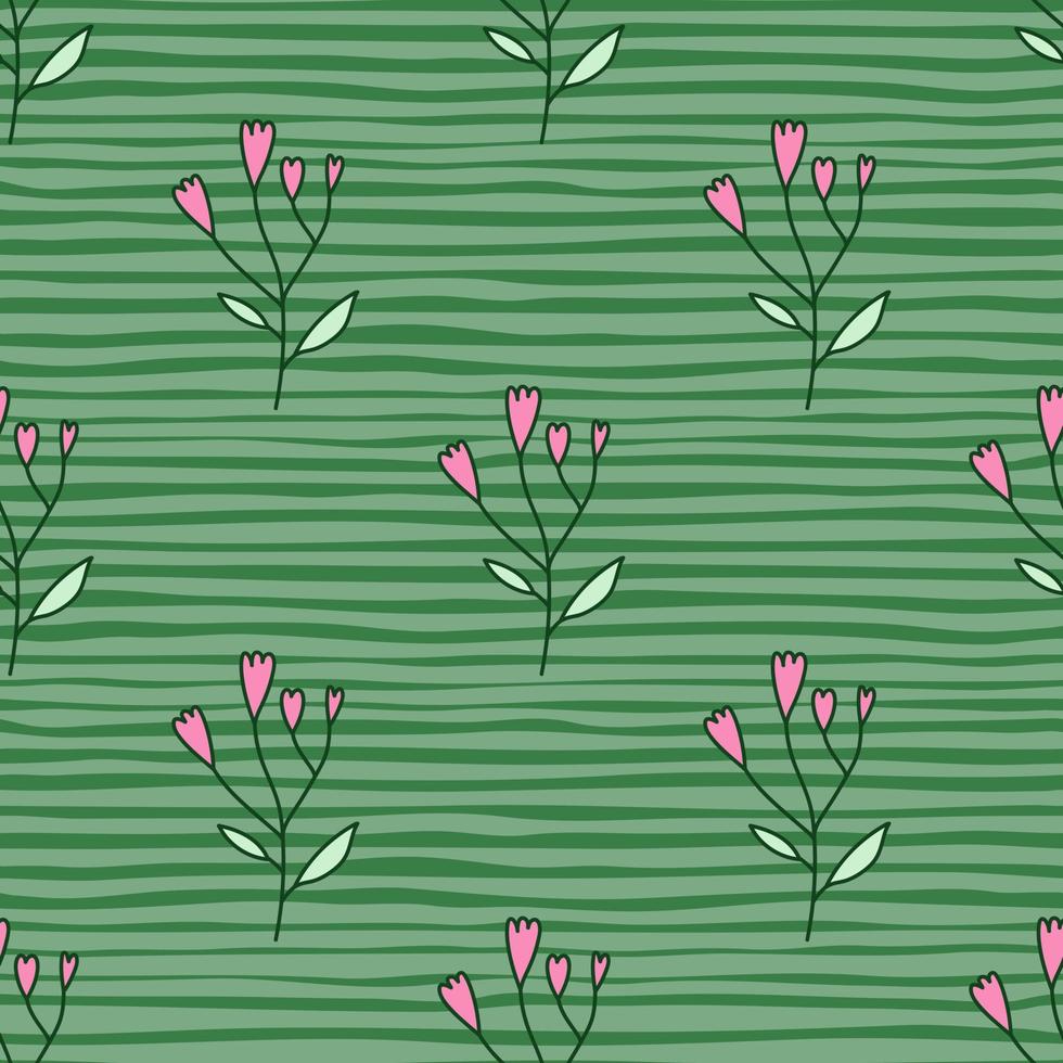 Cute abstract flower seamless pattern. Hand drawn floral wallpaper. vector