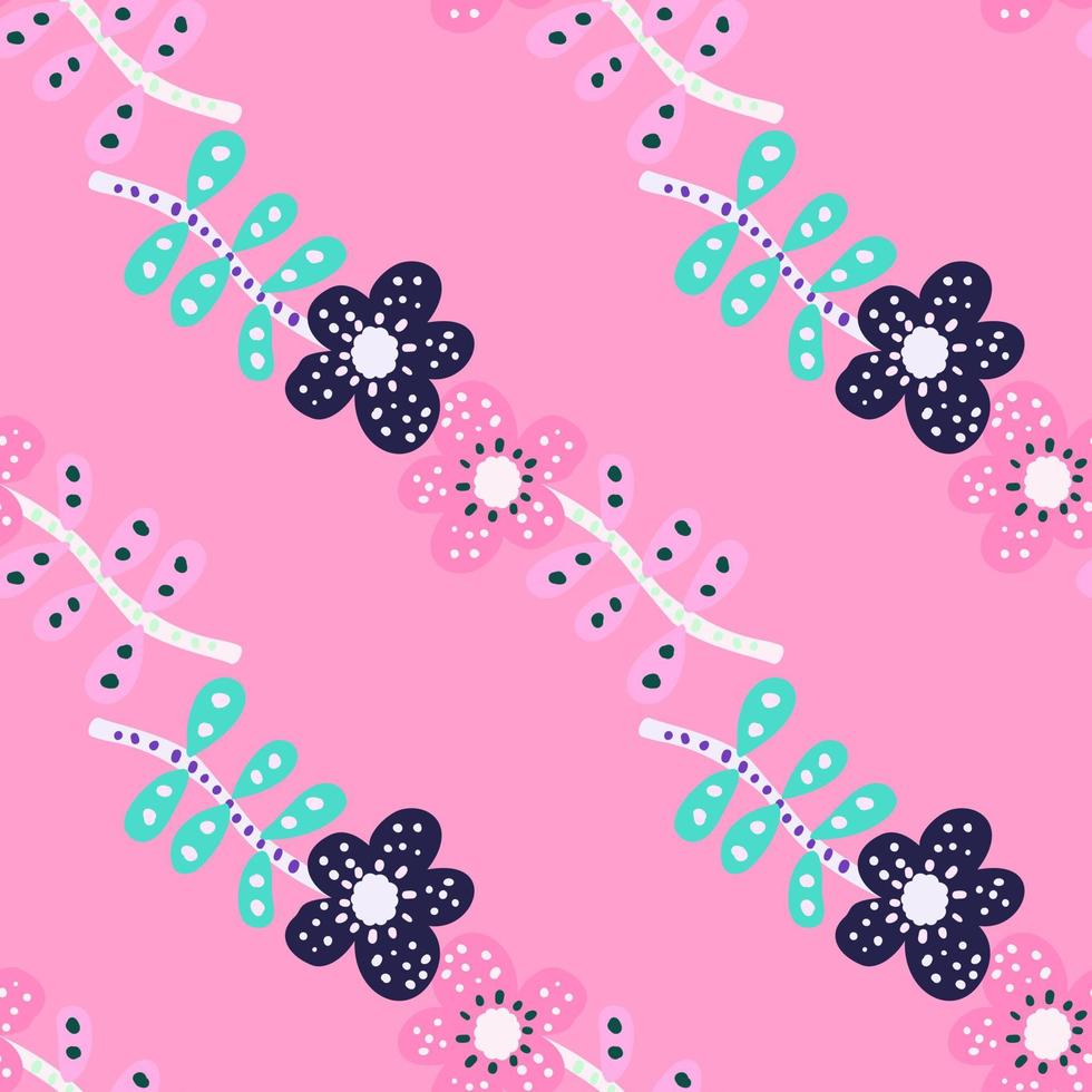 Simple daisy flower seamless pattern. Floral wallpaper. Cute ditsy print. vector