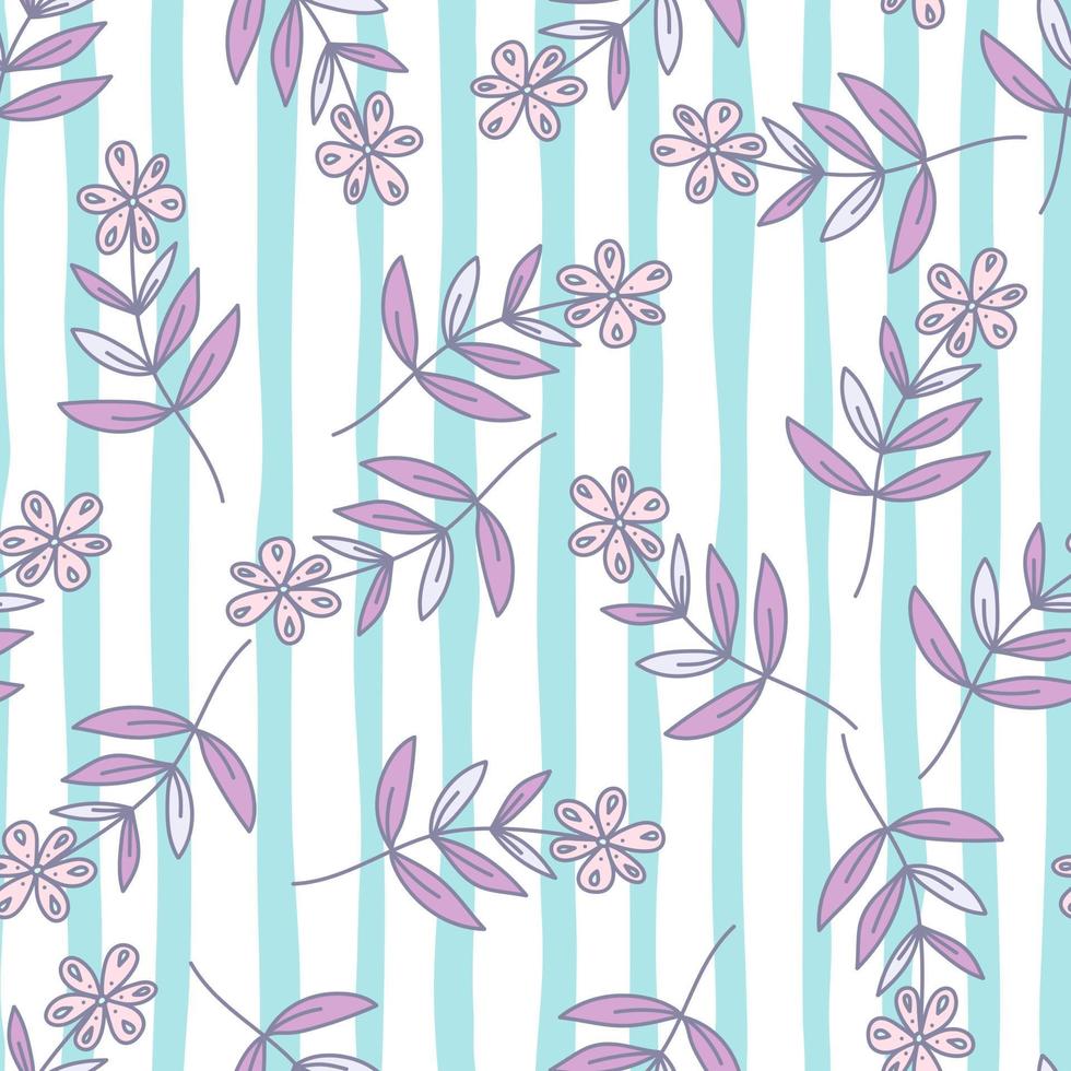 Hand drawn ditsy flower seamless pattern. Simple floral field endless wallpaper. vector