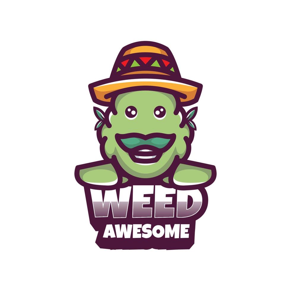 Illustration vector graphic of Weed Character, good for logo design