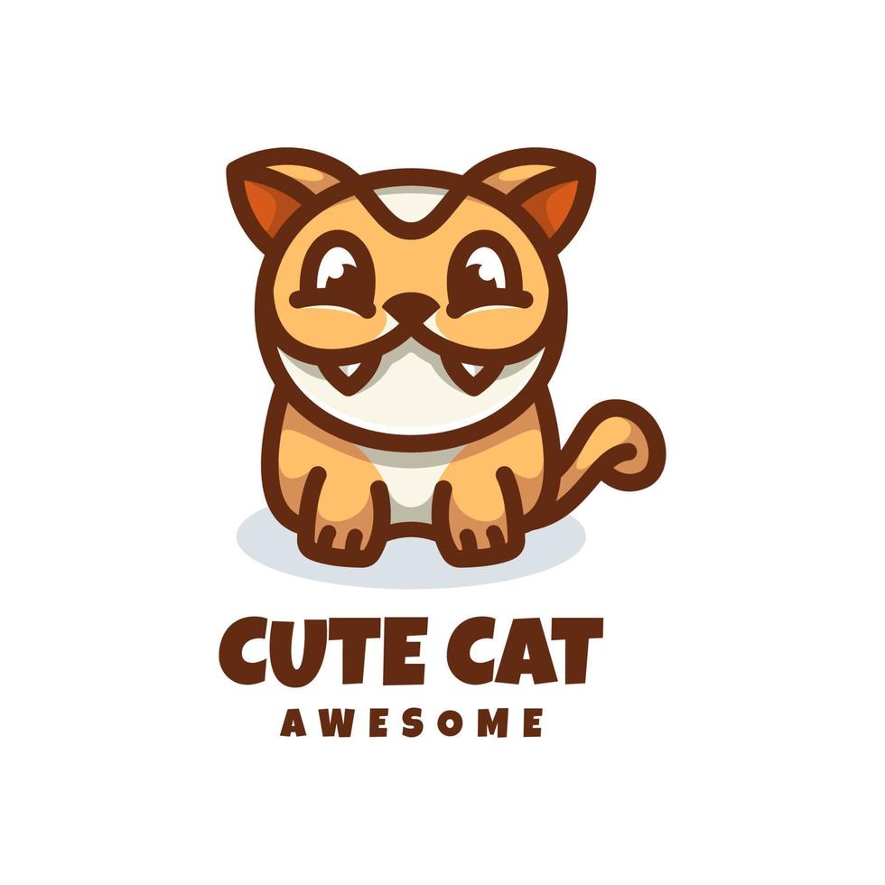 ilustración vectorial gráfico de lindo gato, bueno para el diseño del logotipo vector