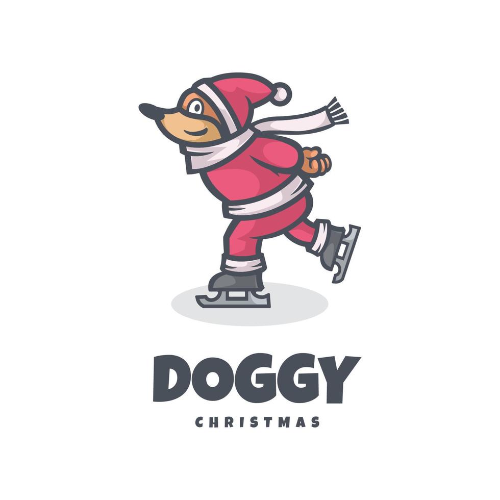 Illustration vector graphic of Doggy Christmas, good for logo design