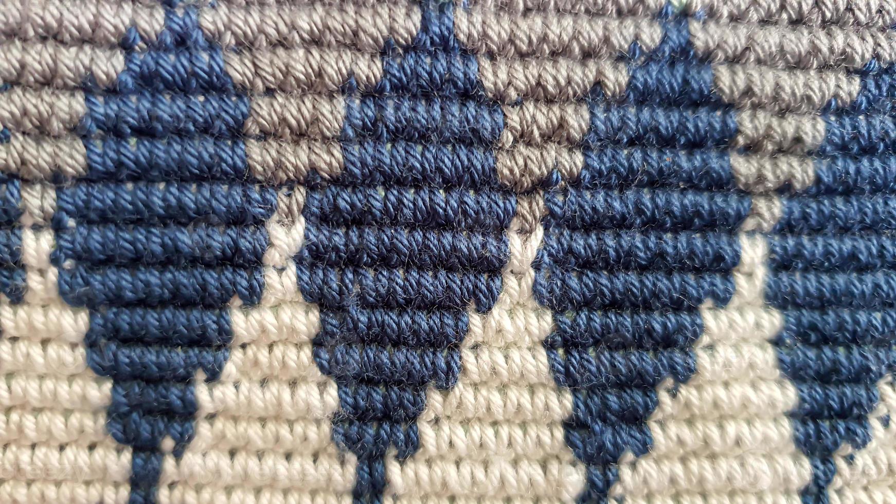 Handmade bags. Knitted from colored threads. Volumetric and comfortable to wear with a long handle. photo