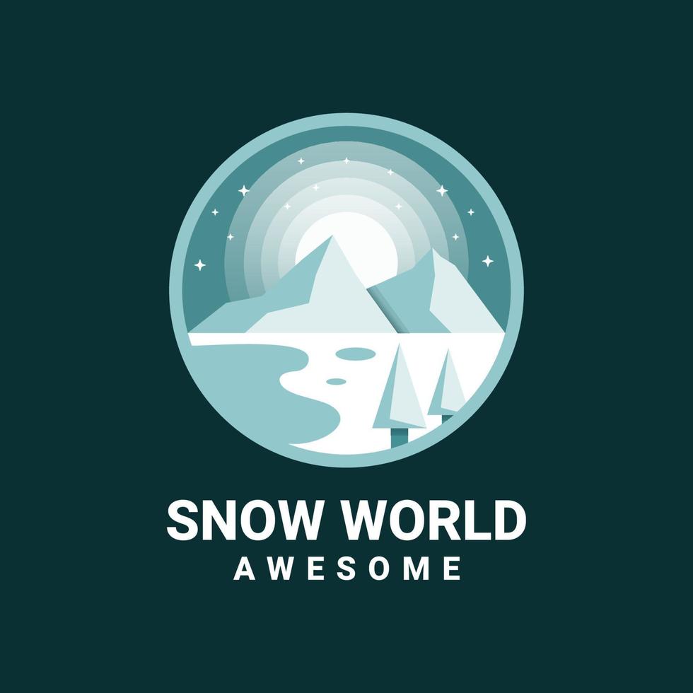 Illustration vector graphic of Snow World, good for logo design