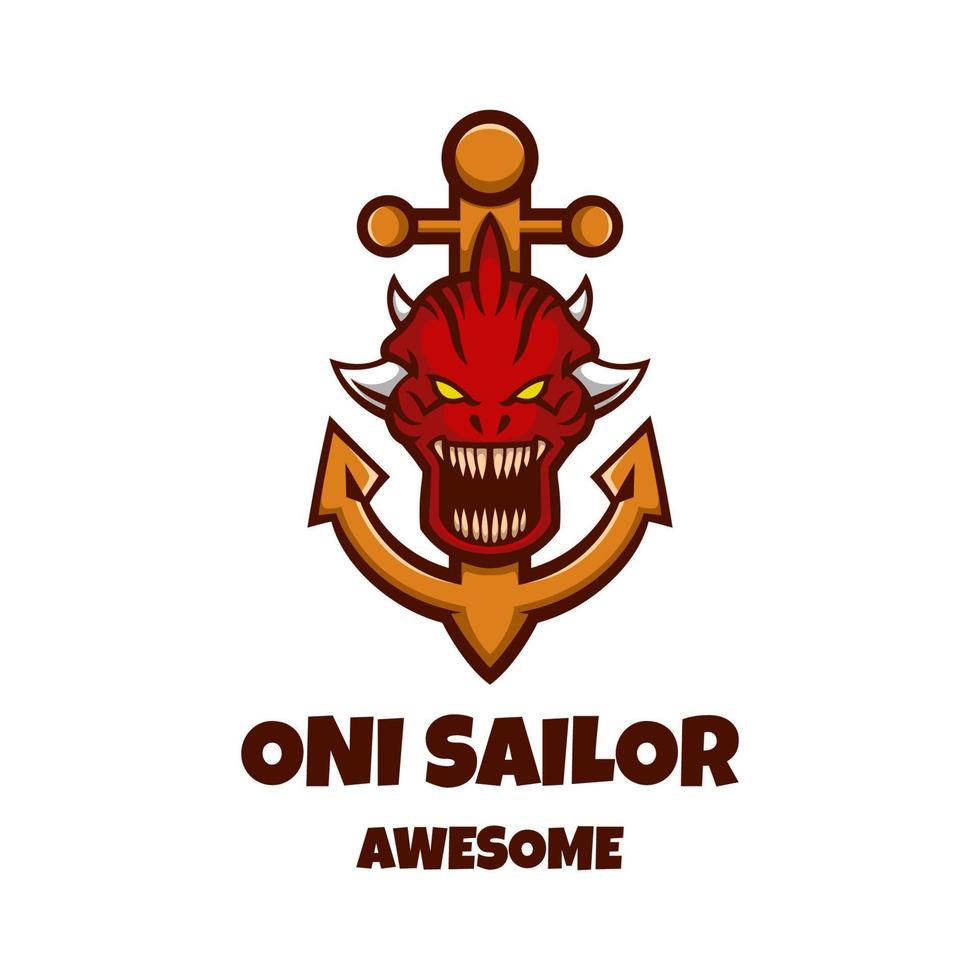 Illustration vector graphic of Oni Sailor, good for logo design