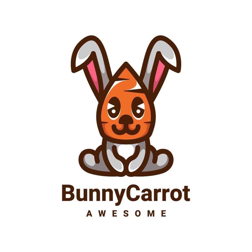 Illustration vector graphic of Bunny Carrot, good for logo design