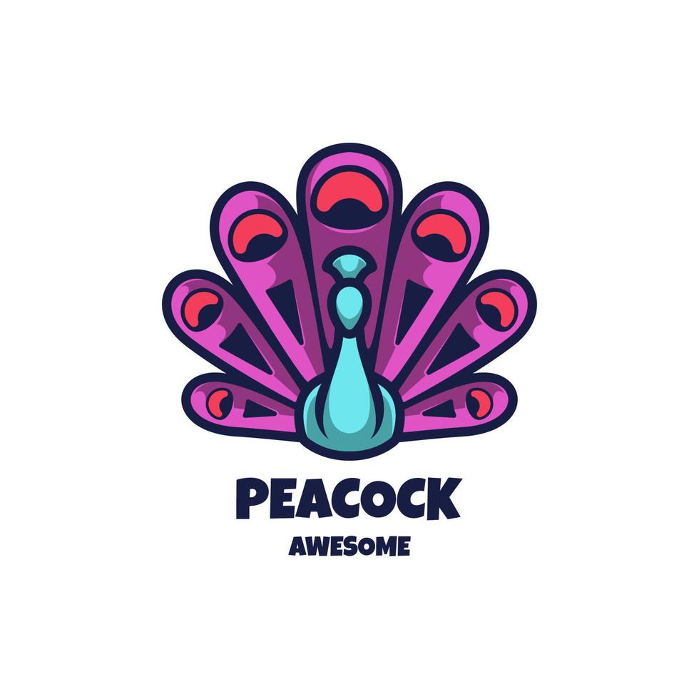 gráfico vectorial de ilustración de pavo real, bueno para el diseño de logotipos vector