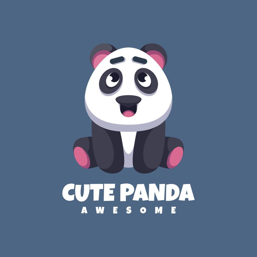 Illustration vector graphic of Cute Panda, good for logo design