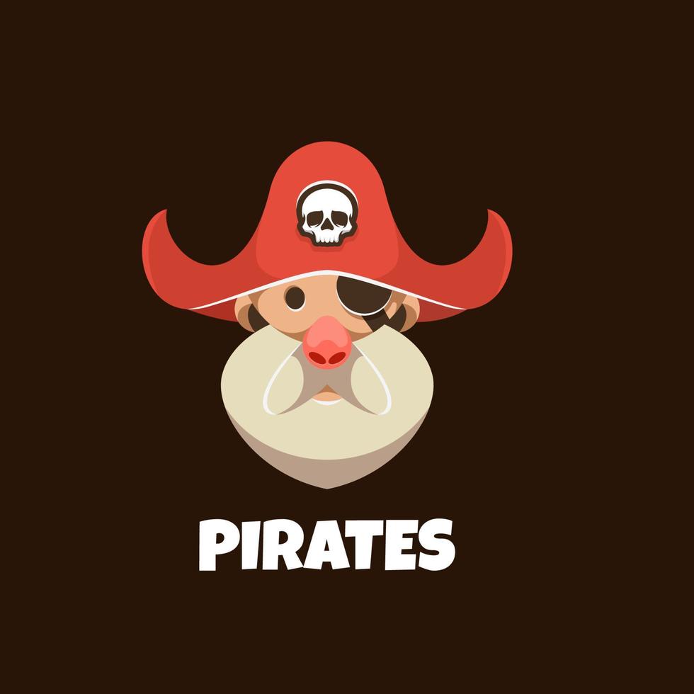 gráfico vectorial ilustrativo de piratas, bueno para el diseño de logotipos vector