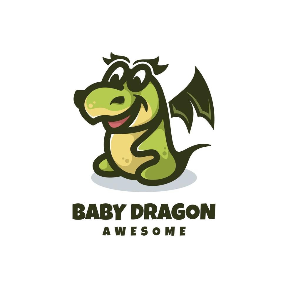 gráfico vectorial ilustrativo del dragón bebé, bueno para el diseño del logotipo vector