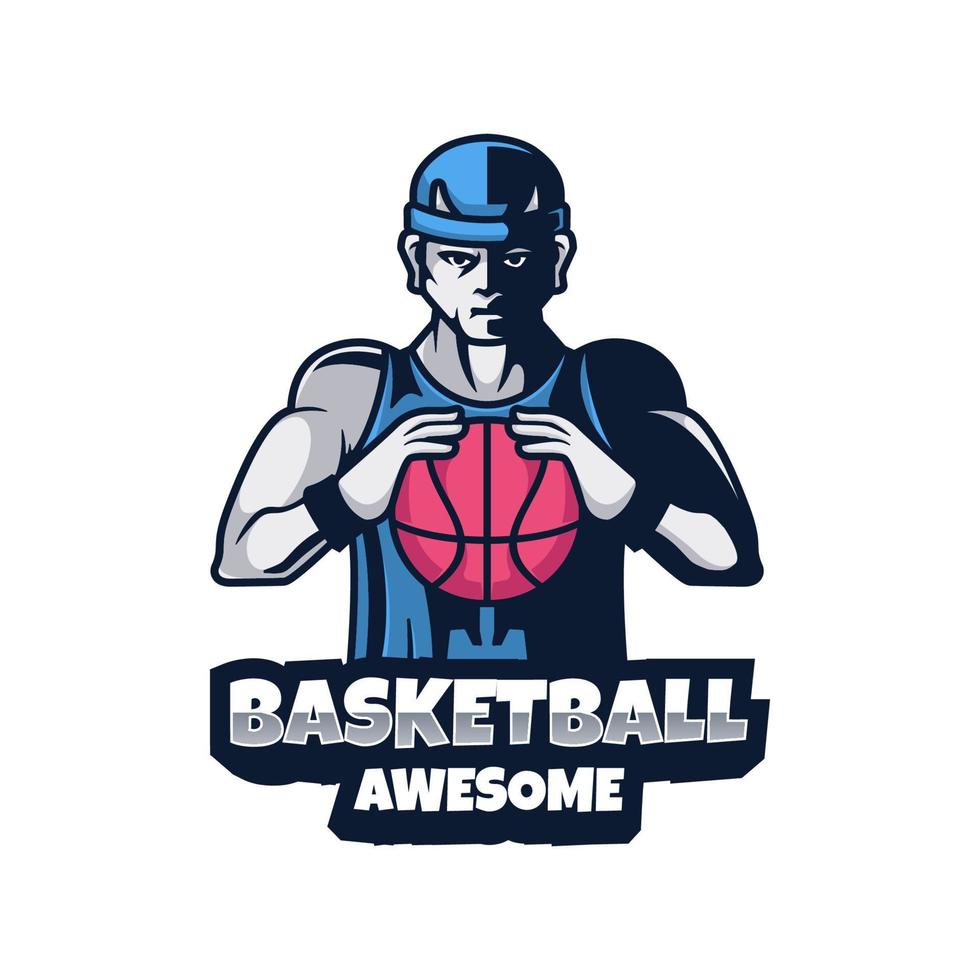 gráfico vectorial ilustrativo de baloncesto, bueno para el diseño de logotipos vector