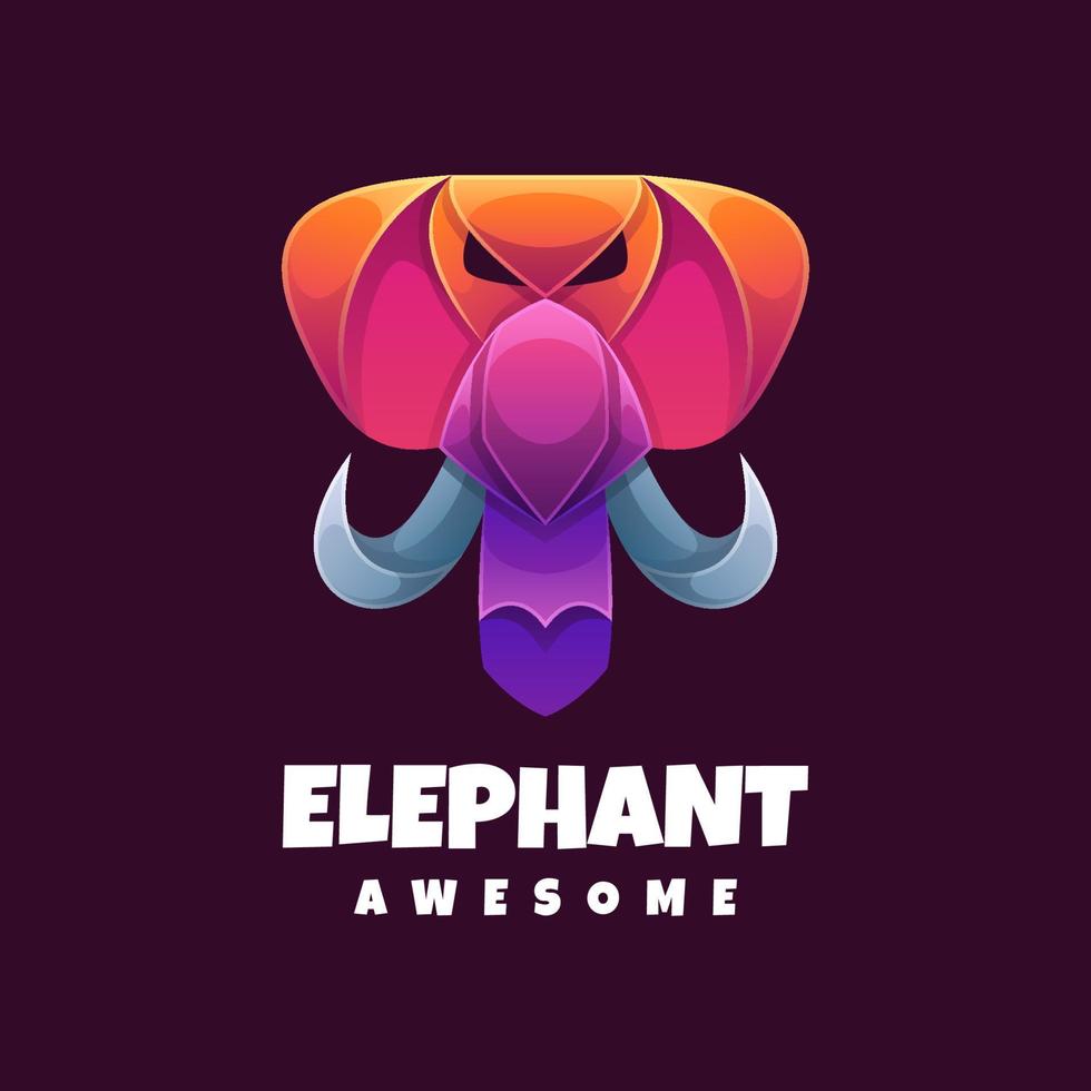 gráfico vectorial ilustrativo de elefante, bueno para el diseño de logotipos vector