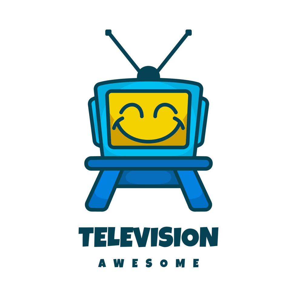 gráfico vectorial ilustrativo de la televisión, bueno para el diseño del logotipo vector