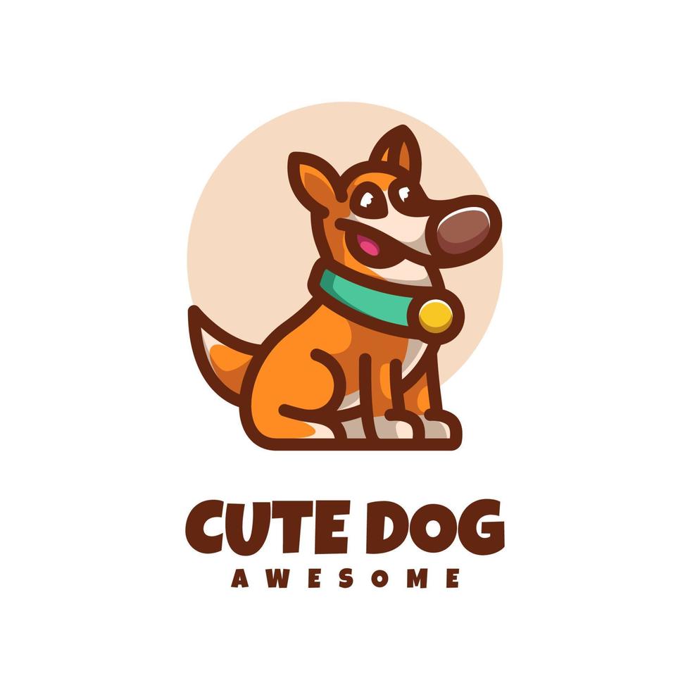 ilustración vectorial gráfico de lindo perro, bueno para el diseño del logotipo vector