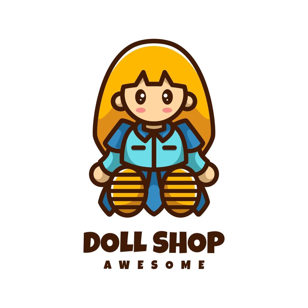 Illustration vector graphic of Doll Shop, good for logo design