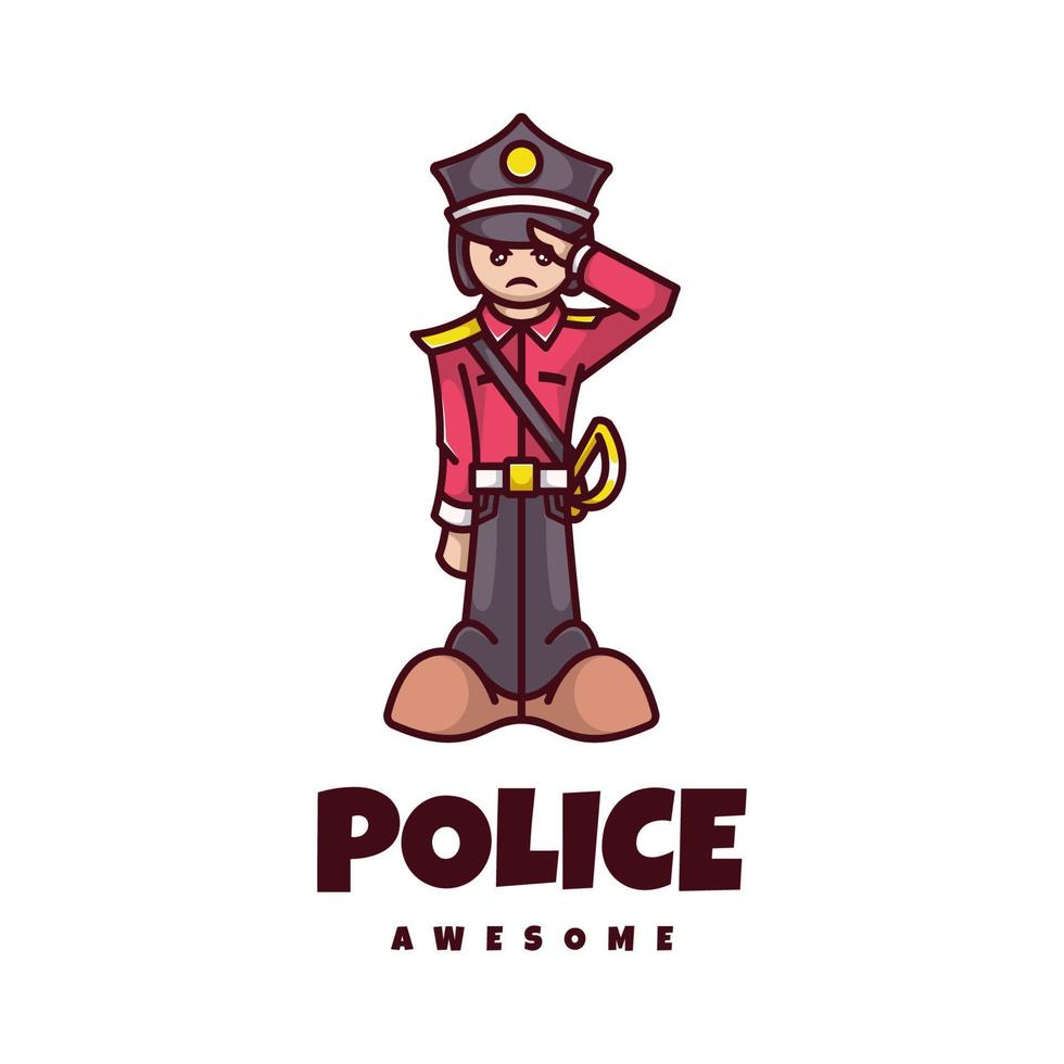 gráfico vectorial ilustrativo de la policía, bueno para el diseño del logotipo vector