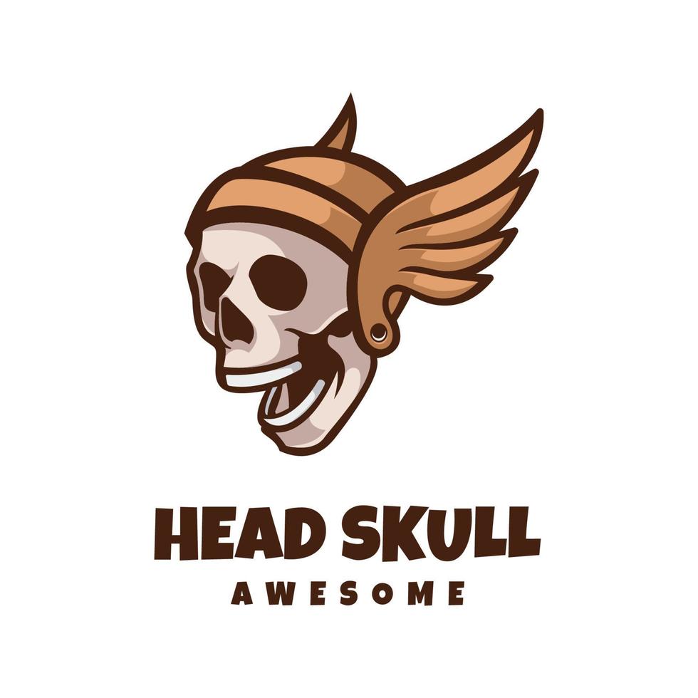 Illustration vector graphic of Head Skull, good for logo design