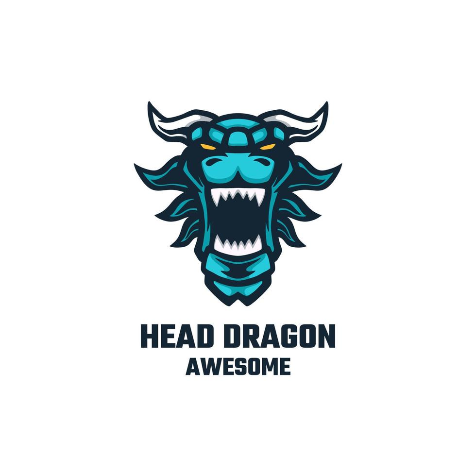 Illustration vector graphic of Head Dragon, good for logo design