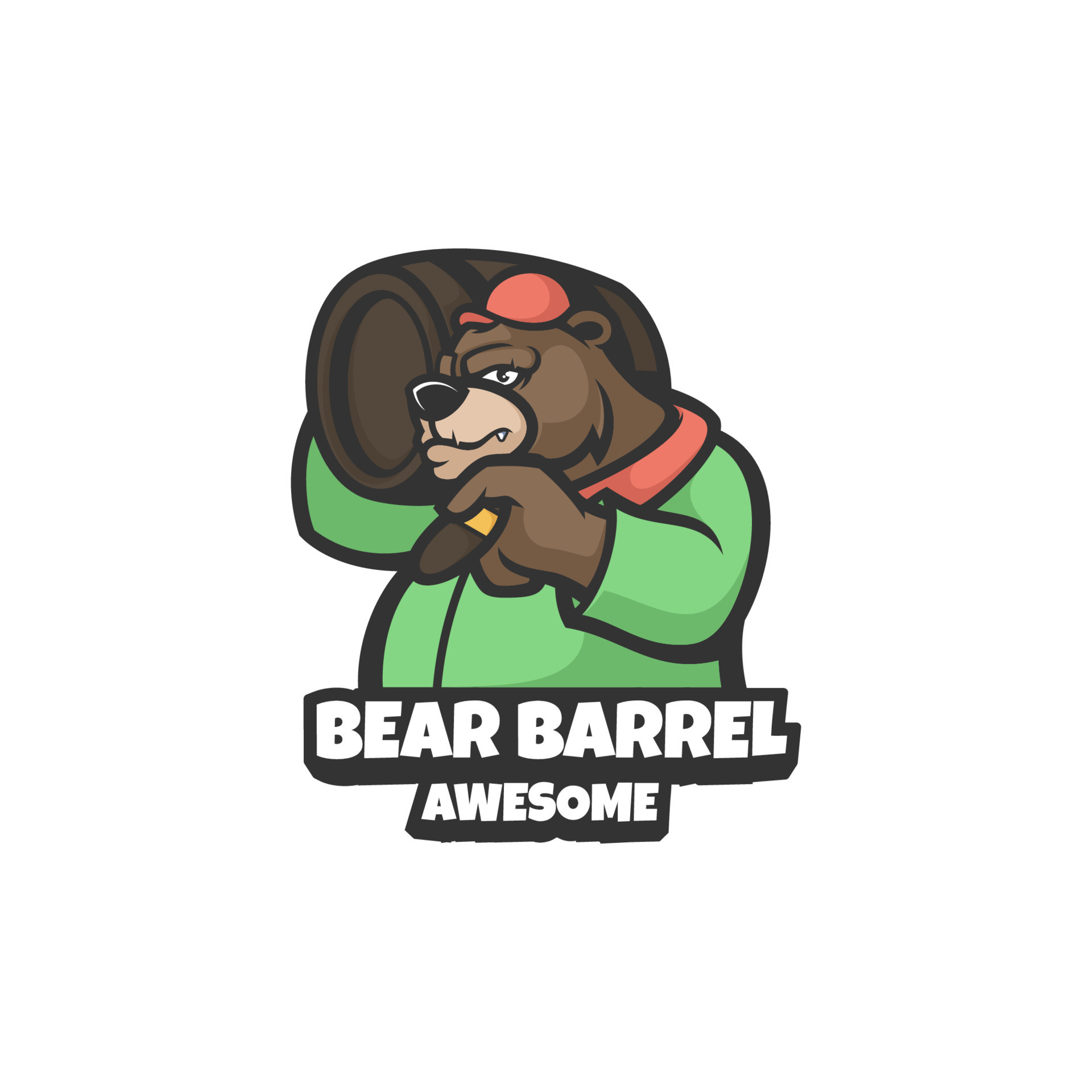 Illustration vector graphic of Bear Barrel, good for logo design