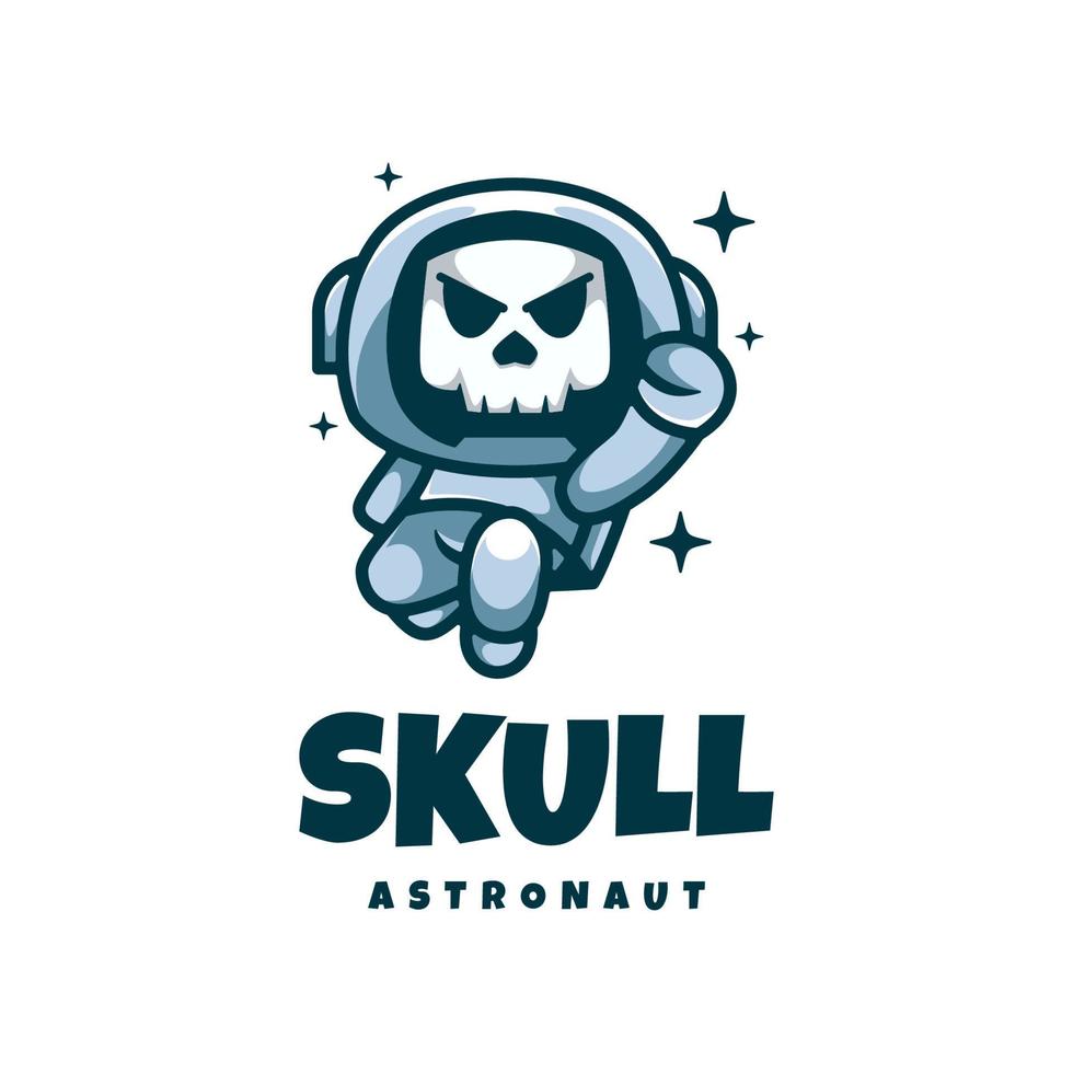 Illustration vector graphic of Skull Astronaut, good for logo design
