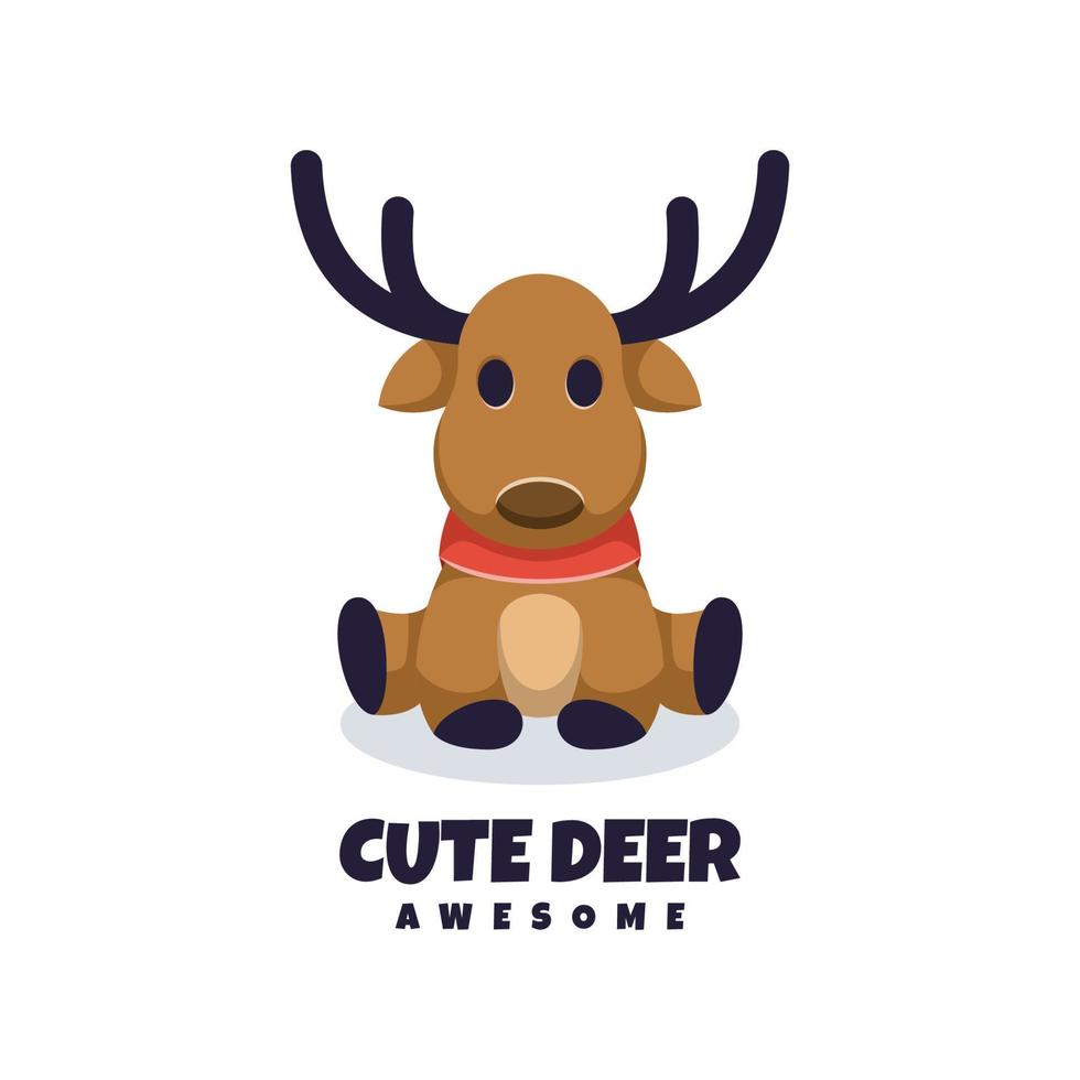 Illustration vector graphic of Cute Deer, good for logo design