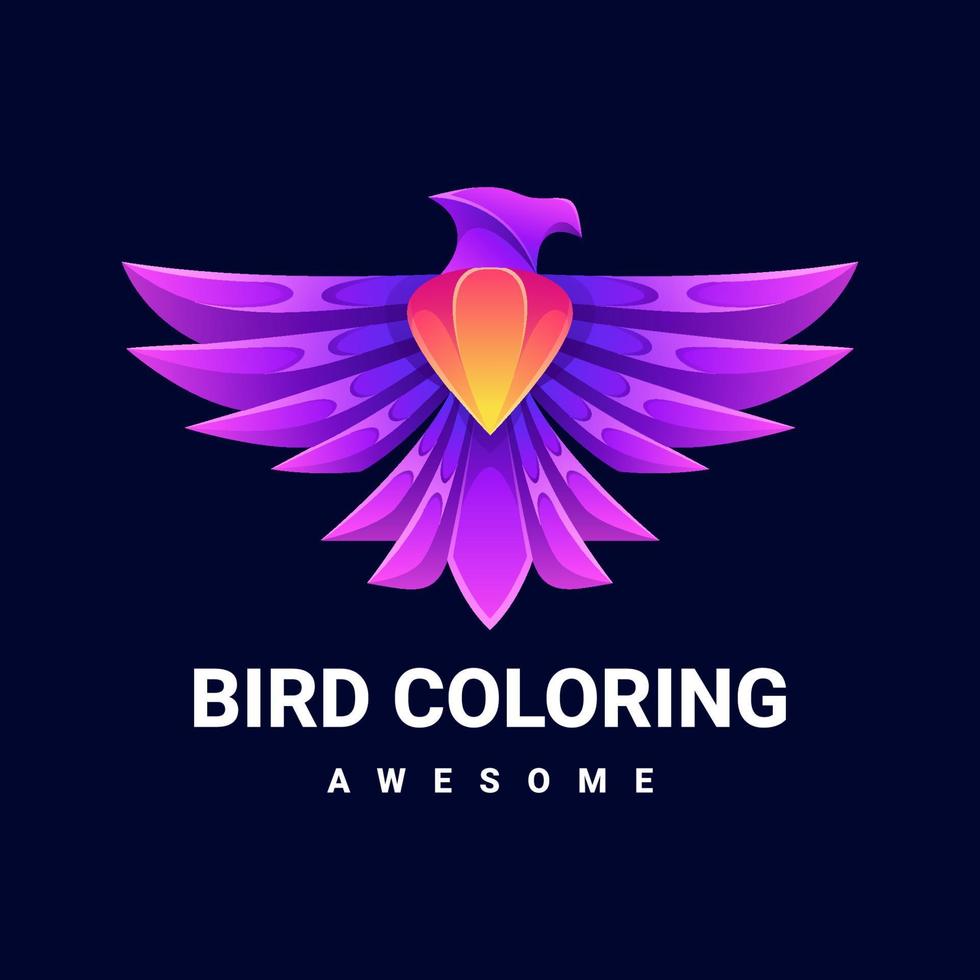 Illustration vector graphic of Bird Coloring, good for logo design