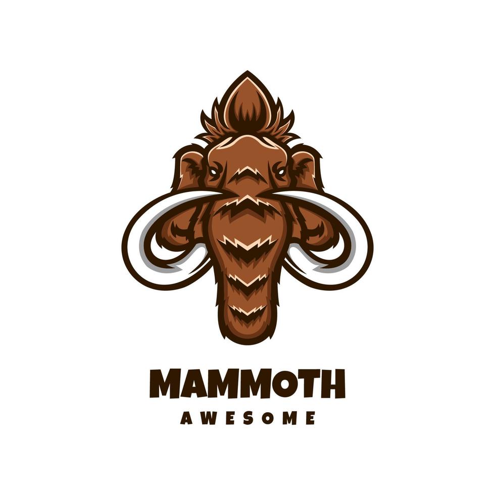 Illustration vector graphic of Mammoth, good for logo design