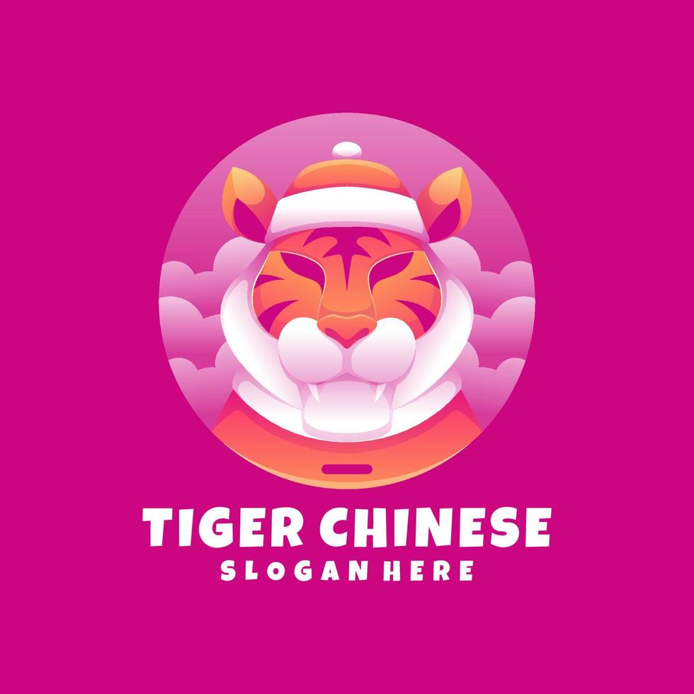 Illustration vector graphic of Tiger Chinese, good for logo design