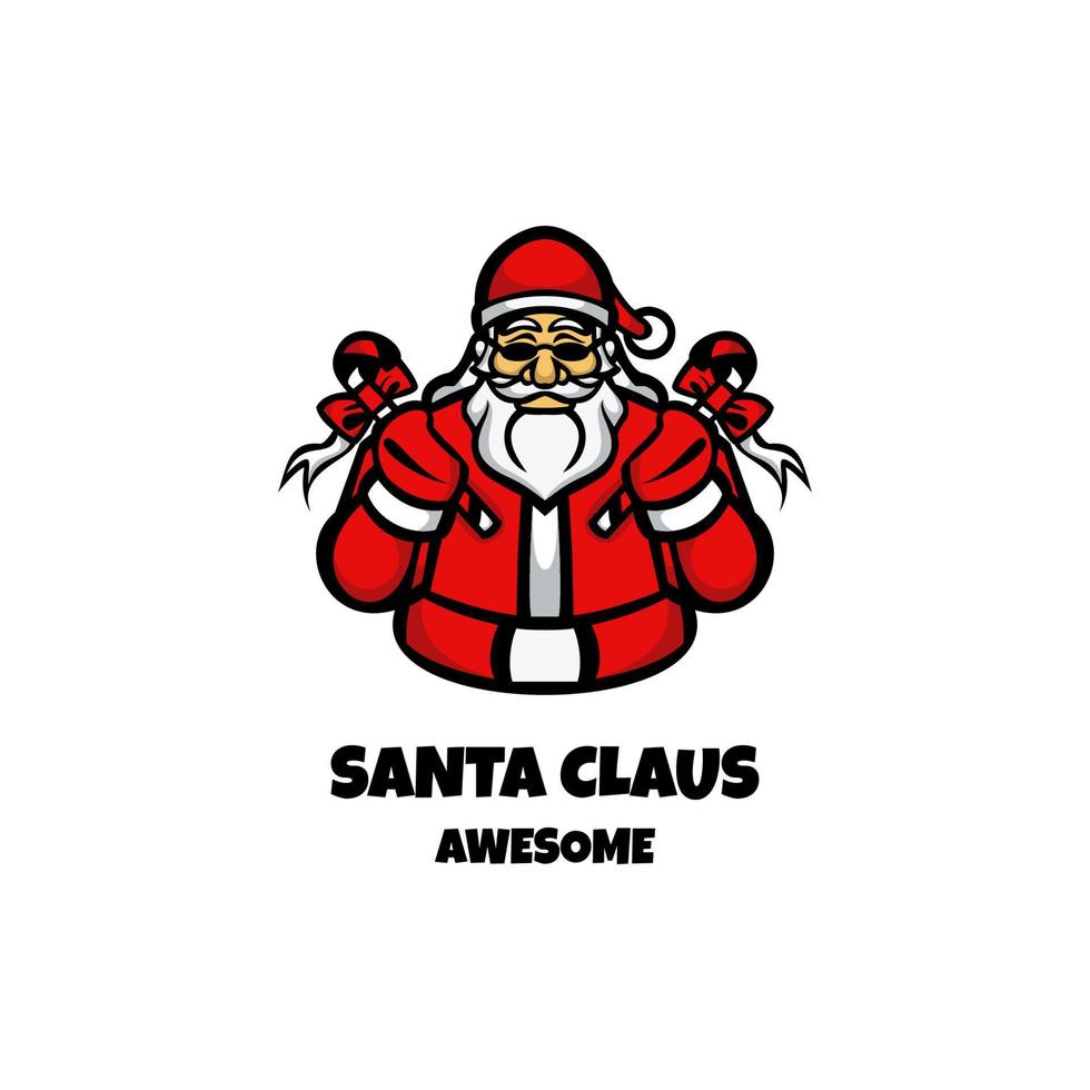 Illustration vector graphic of Santa Claus, good for logo design