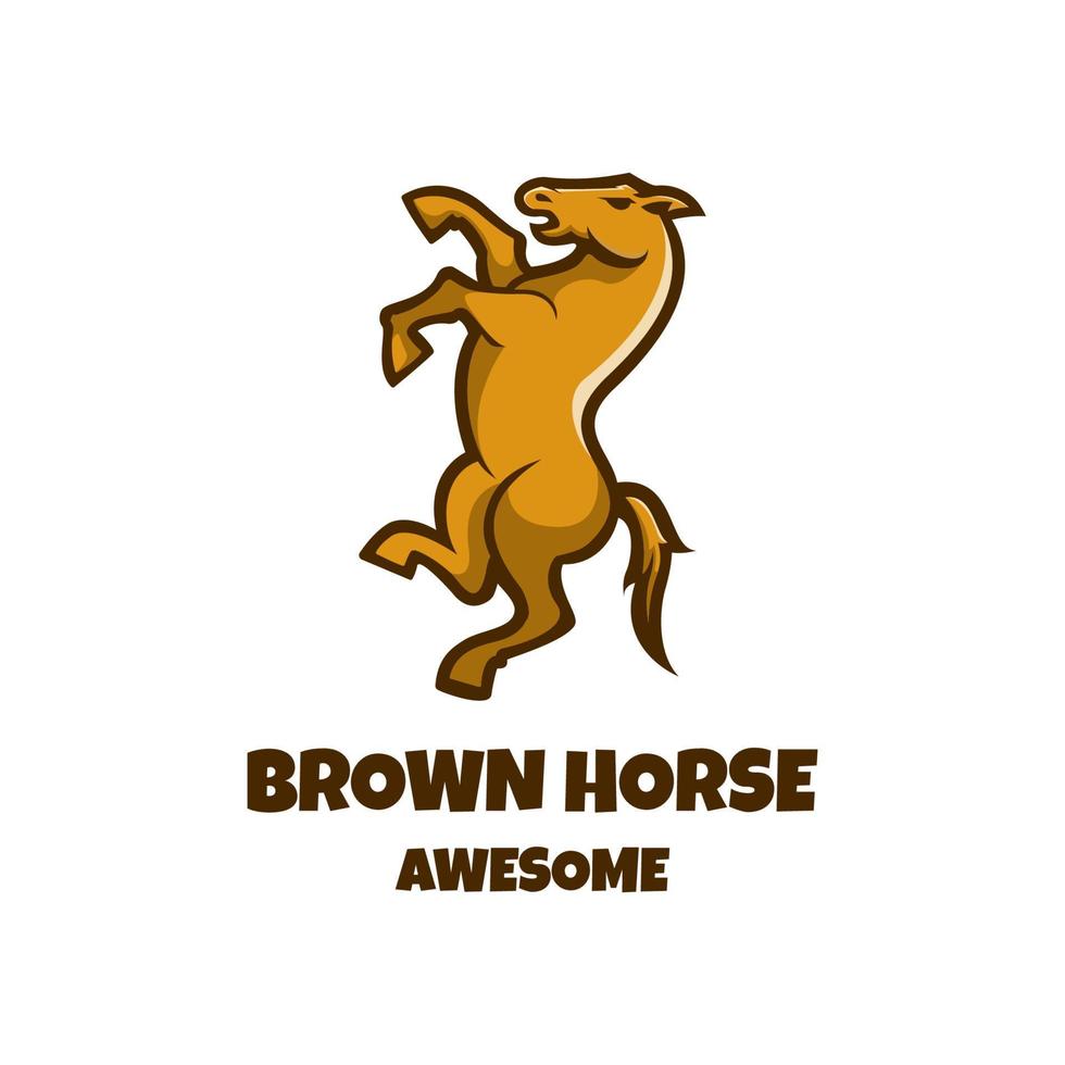 gráfico vectorial ilustrativo de caballo marrón, bueno para el diseño del logotipo vector