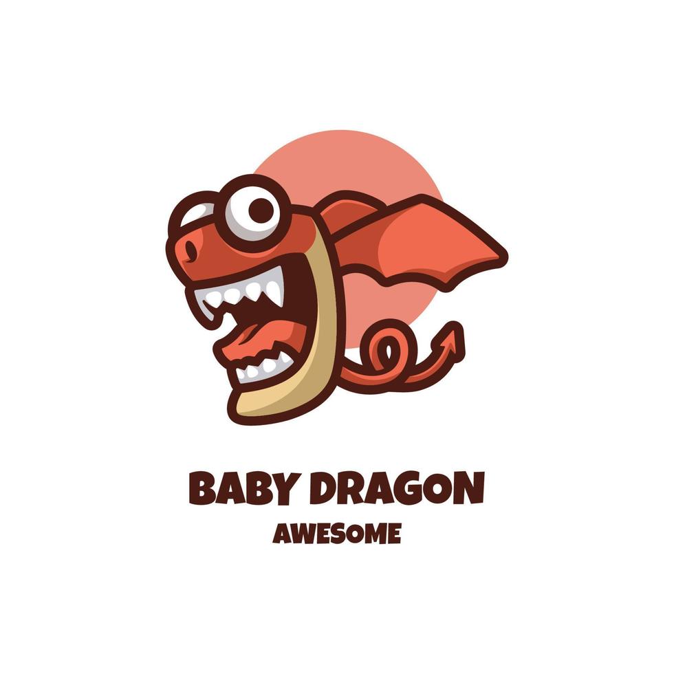 gráfico vectorial ilustrativo del dragón bebé, bueno para el diseño del logotipo vector