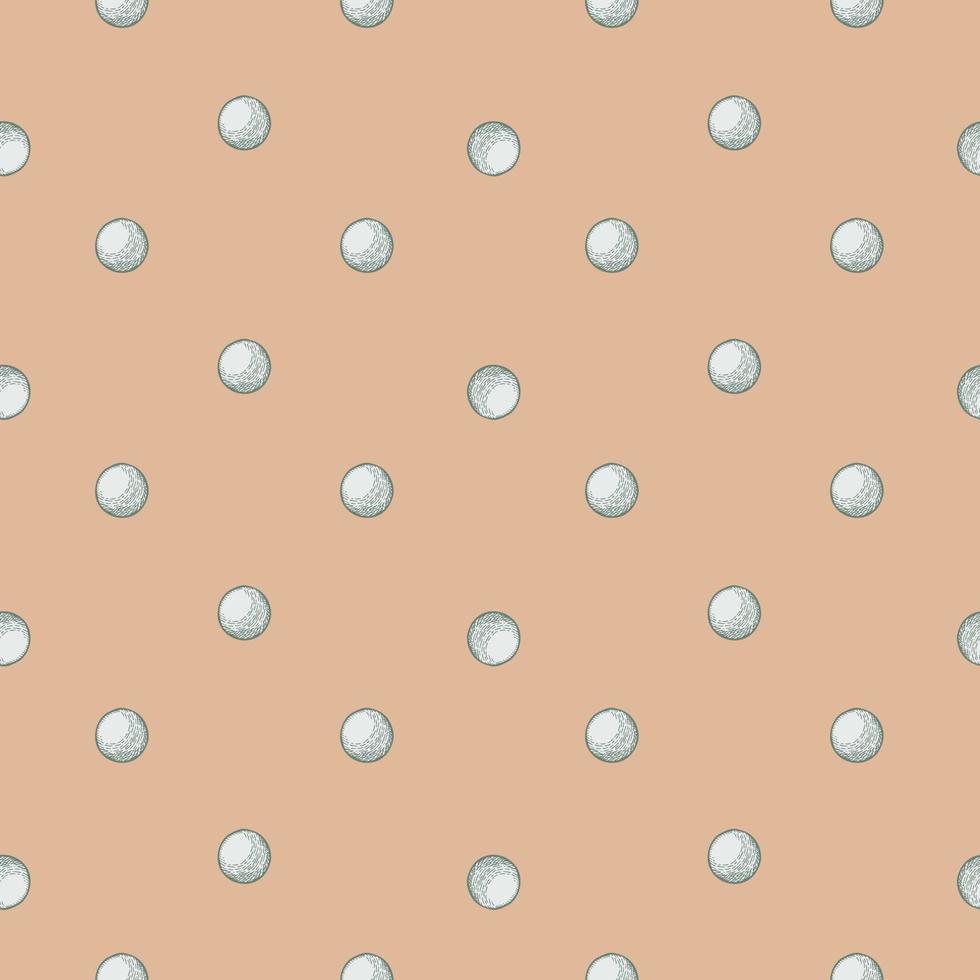 Ball engraved seamless pattern. Vintage sports elements for table tennis hand drawn style. vector