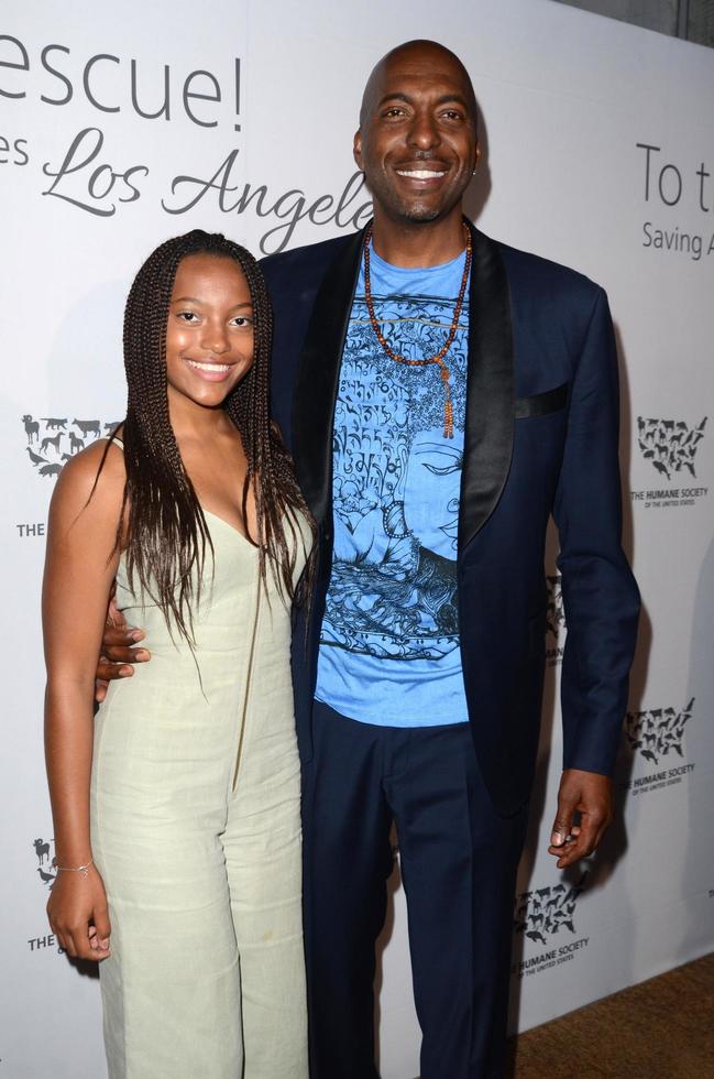 LOS ANGELES, MAY 7 -  John Salley, daughter at the Humane Society Of The United States LA Gala at the Paramount Studios on May 7, 2016 in Los Angeles, CA photo