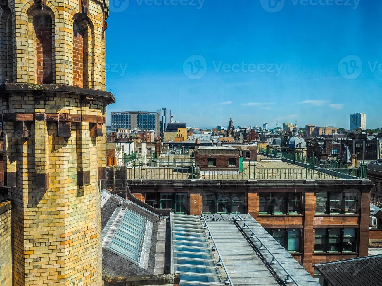 HDR Aerial view of Glasgow photo