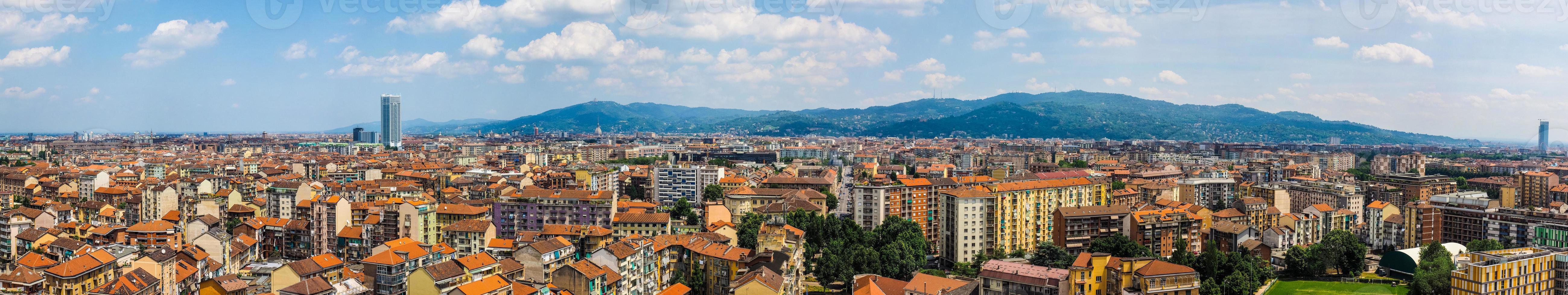 HDR Aerial view of Turin photo