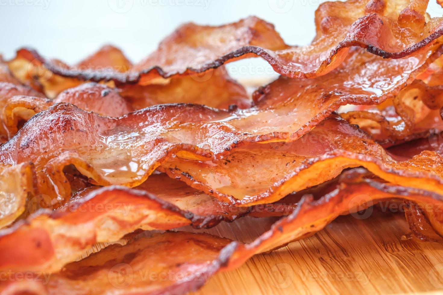 Bacon strips closeup photo