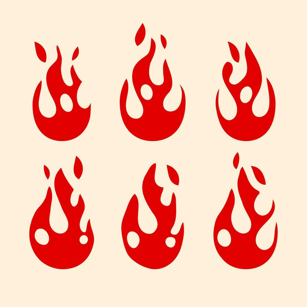 Hand drawn flame silhouette illustration. - Vector. vector