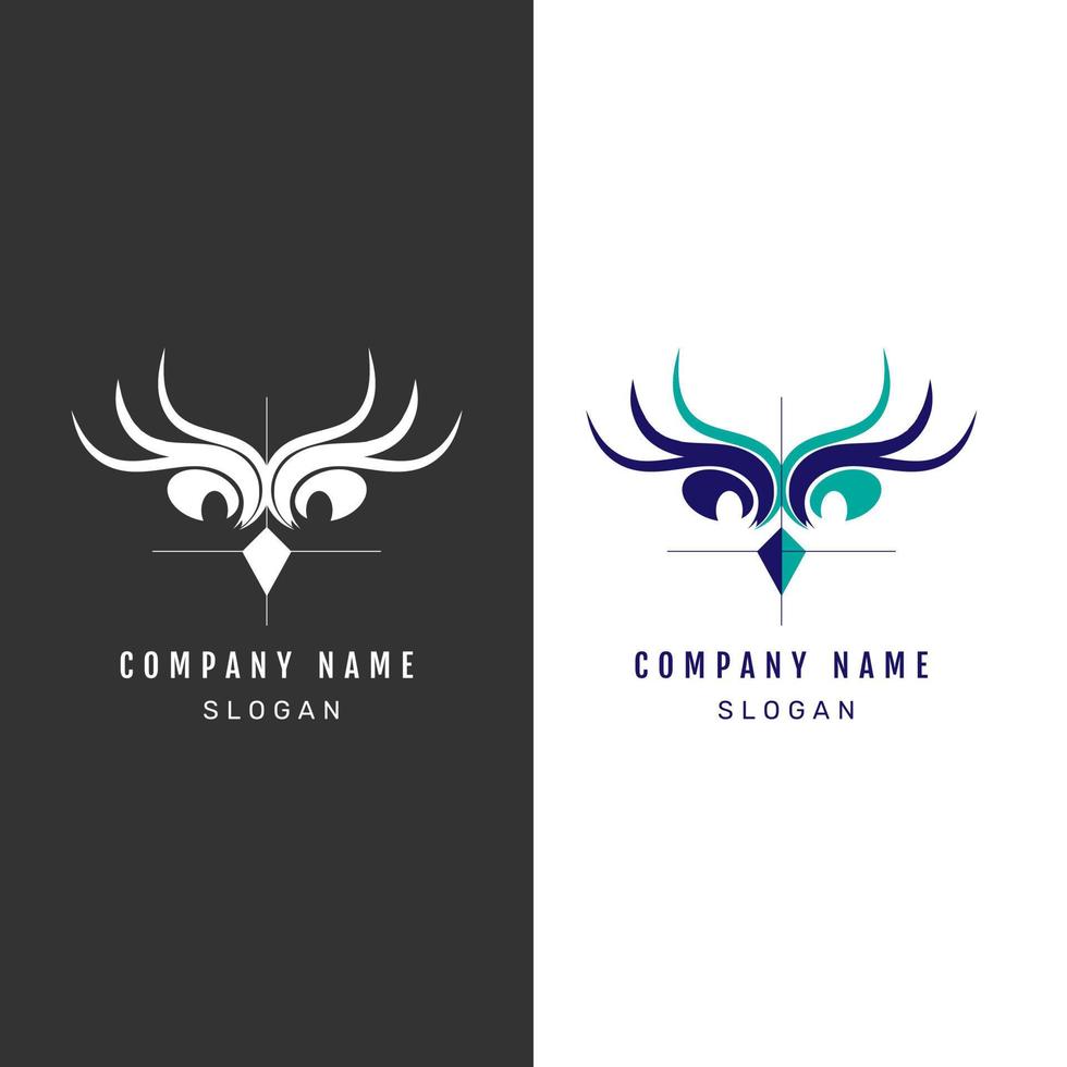 Owl Bird Flat Logo Design. - Vector. vector