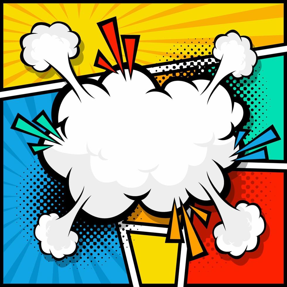 Speech Bubble Pop Art Comic Doodle  Background vector