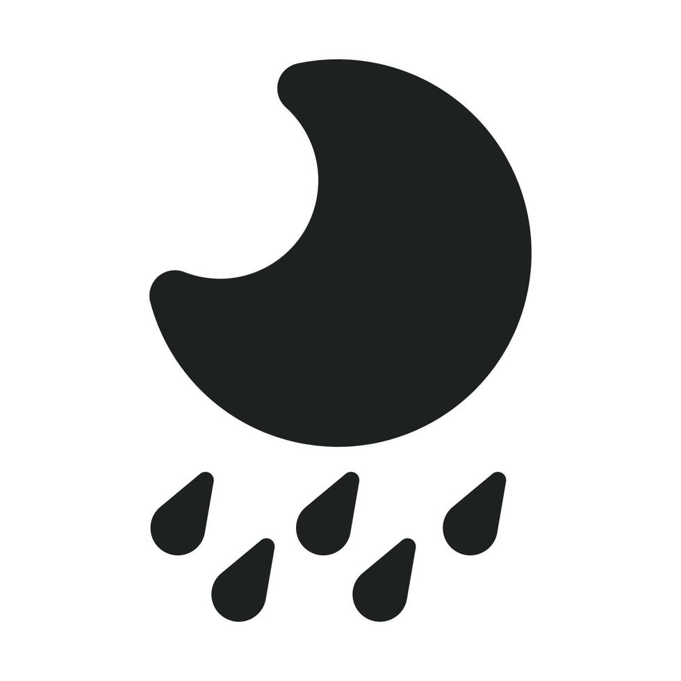 Rainy Season with Solid Icon vector